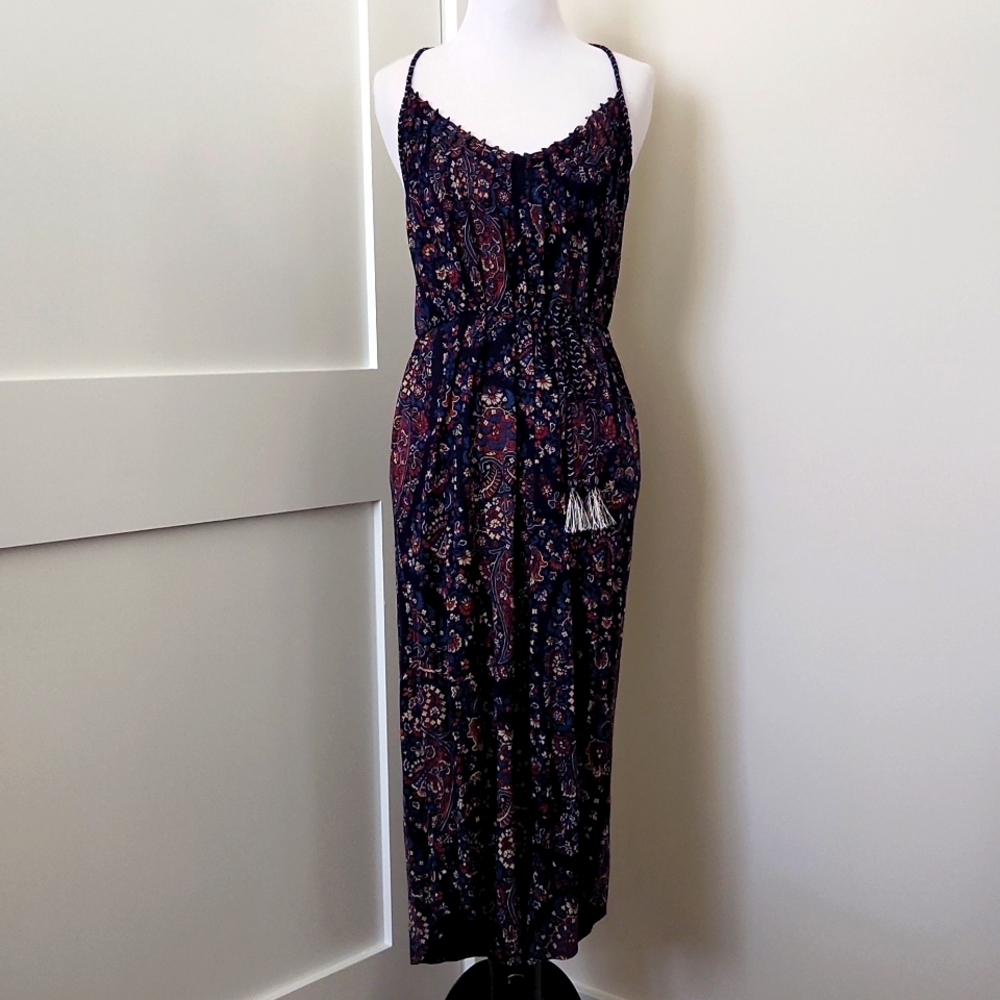 🎉HP🎉NWT Lucky Brand Paisley knit halter spaghetti string midi/maxi dress S